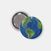 Aimant Aquarelle Terre géographie drôle illusion 3D (Recto/Verso)