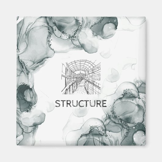 Aimant Aquarelle ton Leeds (Devant)