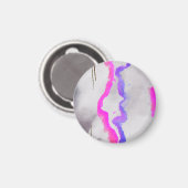 Aimant Aquarelle violet et rose Abstrait (Recto/Verso)