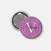 Aimant Aquarelle violette à orchidée profonde (Recto/Verso)