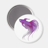 Aimant Aquarelle violette Betta Fish (Recto/Verso)