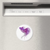 Aimant Aquarelle violette Betta Fish (In Situ (Lave-vaisselle))