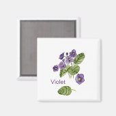 Aimant Aquarelle violette violette (Recto/Verso)