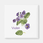 Aimant Aquarelle violette violette (Devant)