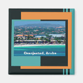Aimant Aquarelles d'Oranjestad, Aruba (Devant)