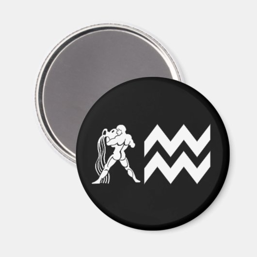 Aimant Aquarius avec symbole (Recto/Verso)