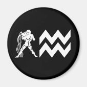 Aimant Aquarius avec symbole (Devant)