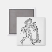 Aimant Aquarius (le transporteur d'eau) une illustration  (Recto/Verso)