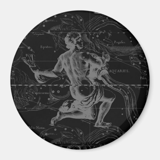 Aimant Aquarius Zodiac Constellation Hevelius 1690 (Devant)