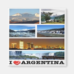 Aimant AR - Argentine - I Love Argentina - Collage en mos
