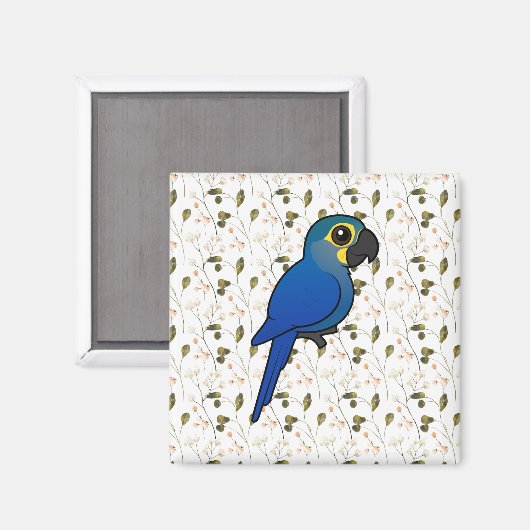 Aimant Ara indigo Birdorable ou Ara de Lear (Recto/Verso)