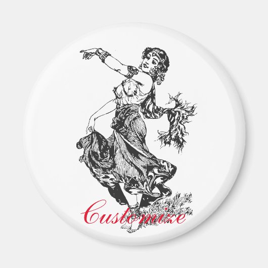 Aimant Arabian Belly Dancer Art Vintage Thunder_Cove (Devant)