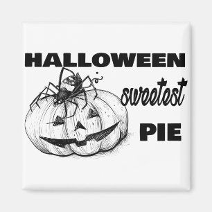 Aimant Araignée D'Halloween Penser À La Tarte Citrouille