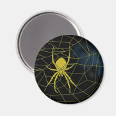 Aimant Araignée jaune en toile, sangle (Recto/Verso)