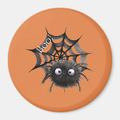 Aimant Araignée noire sur toile Halloween (Devant)