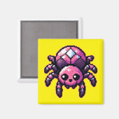Aimant Araignée Pixel mignonne (Recto/Verso)