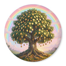 arbre à argent avec arc-en-ciel