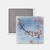 Aimant Arbre à fleurs de cerisier rose (Recto/Verso)