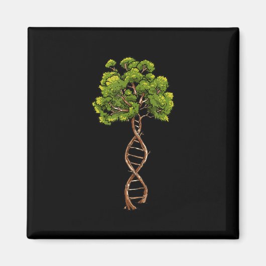 Aimant Arbre Adn De Vie Science Génétique Biologie Enviro (Devant)