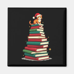 Aimant Arbre Amour Lecture Livres Chat Bibliothécaire Drô