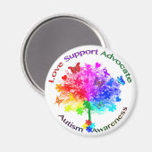 Aimant Arbre arc-en-ciel Autisme (Recto/Verso)
