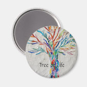 Aimant Arbre arc-en-ciel de vie (Recto/Verso)