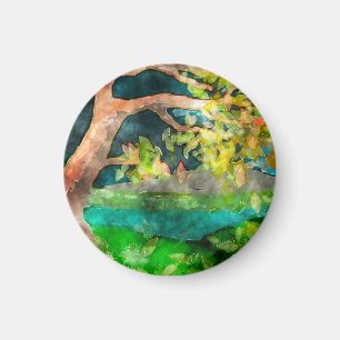 Aimant Arbre balayé par vent