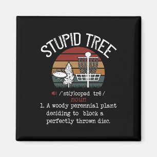 Aimant Arbre bête Disc Golf Cadeau drôle Frisbee Vintage