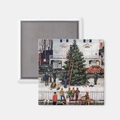 Aimant Arbre dans le Carré de ville (Recto/Verso)