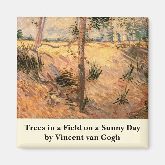 Aimant Arbre dans un champ ensoleillé par Vincent van Gog (Devant)