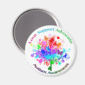 Aimant Arbre d'autisme dans le spectre (Recto/Verso)