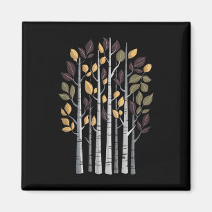 Aimant Arbre de bouleau amant d'automne saison automnale 