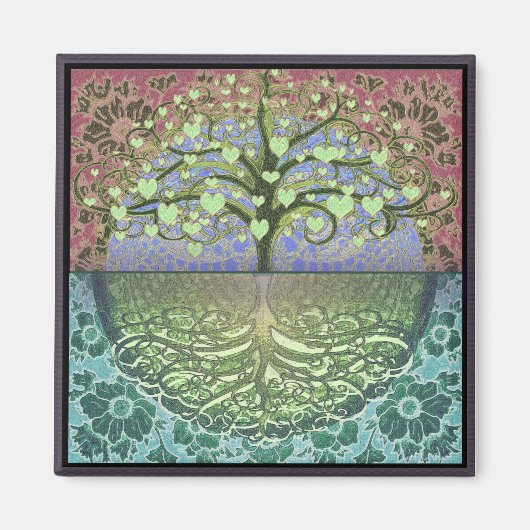 Aimant Arbre de Coeurs de vie et d'Amour (Devant)