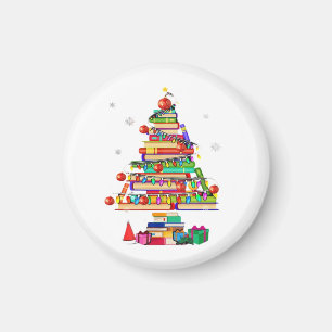 Aimant Arbre de la bibliothèque de Joyeux Noël