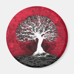 Aimant Arbre de la vie rouge