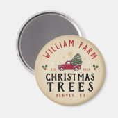 Aimant Arbre de Noël Agritourisme Pine Arbres style ferme (Recto/Verso)