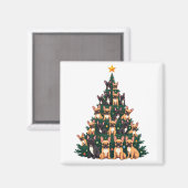 Aimant Arbre de Noël avec chiens Terrier Noël Cadeau (Recto/Verso)