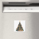 Aimant Arbre de Noël avec chiens Terrier Noël Cadeau (In Situ (Lave-vaisselle))