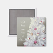 Aimant Arbre de Noël blanc (Recto/Verso)