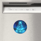 Aimant Arbre de Noël bleu électrique moderne avec lumière (In Situ (Lave-vaisselle))