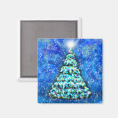 Aimant Arbre de Noël brillant (Recto/Verso)