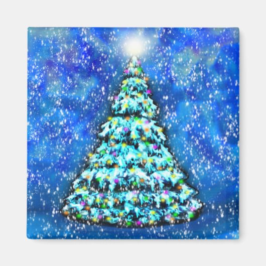 Aimant Arbre de Noël brillant (Devant)