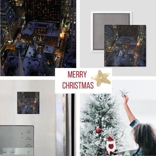 Aimant Arbre de Noël caché à Manhattan la nuit