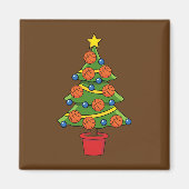 Aimant Arbre de Noël de basket-ball (Devant)