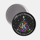 Aimant Arbre de Noël de l'autisme (Recto/Verso)