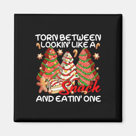 Aimant Arbre De Noël Déchiré Entre La Recherche Comme Un (Devant)