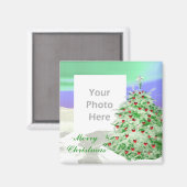 Aimant Arbre de Noël des Coeurs (cadre photo) (Recto/Verso)