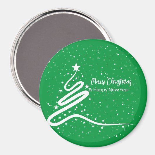 Aimant Arbre de Noël et neige (Recto/Verso)