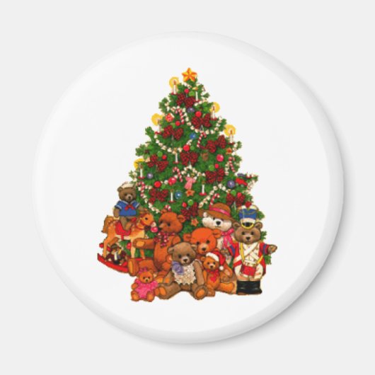 Aimant Arbre de Noël et Nounours (Devant)