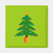Aimant Arbre de Noël Festif Vert (Devant)